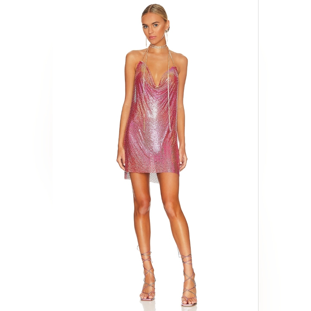 NWOT Revolve Chainmail Mini Dress in Multi